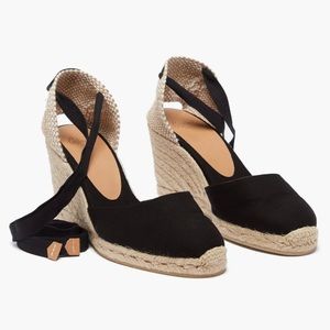 Castaner Carina 80 canvas & jute espadrille wedges